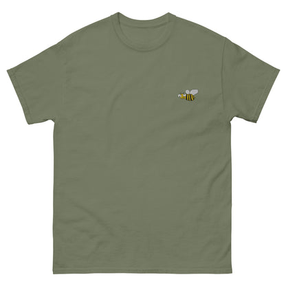 Honeycomb - Bee Embroidery [Chest] - T-Shirt