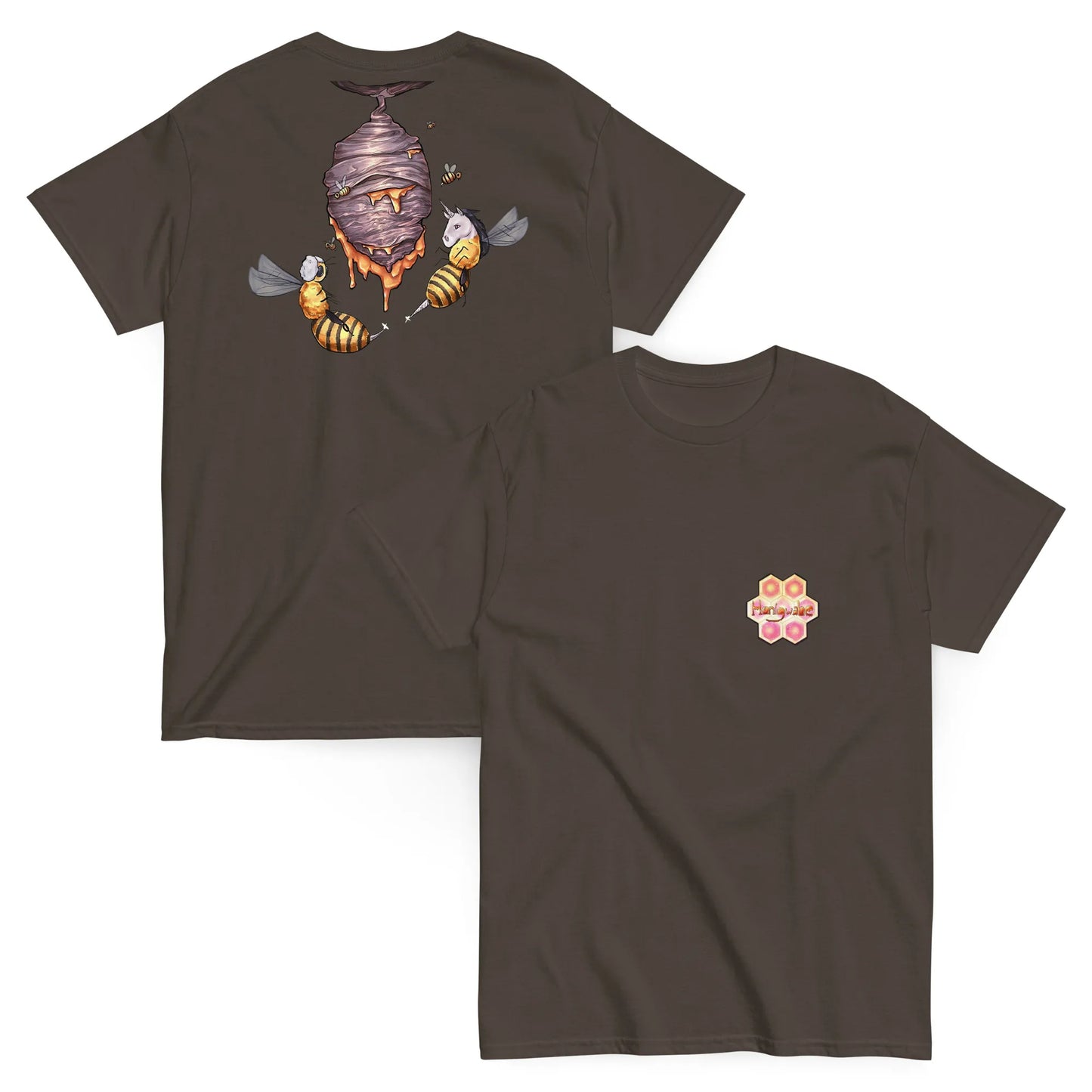 Honigwabe -  Bienenstock - T-Shirt