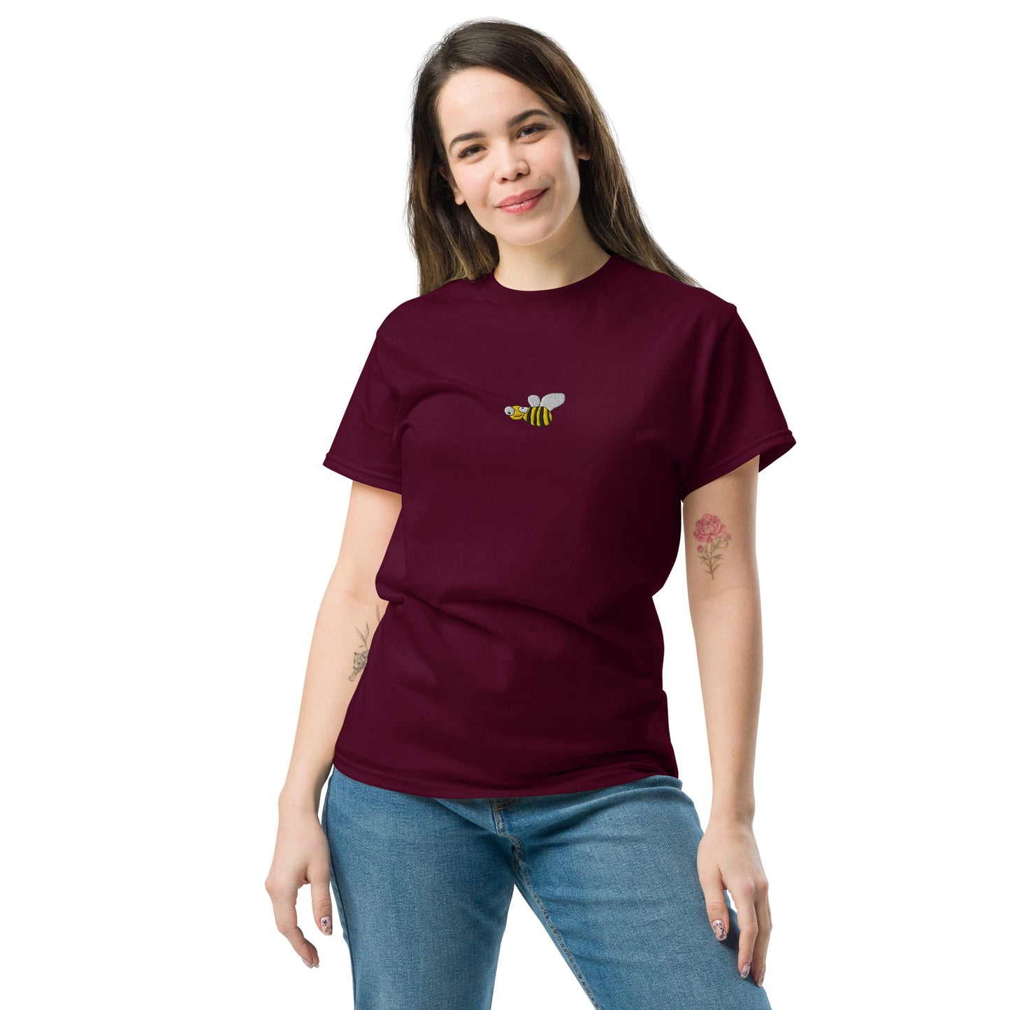 Honeycomb - Bee Embroidery - T-Shirt