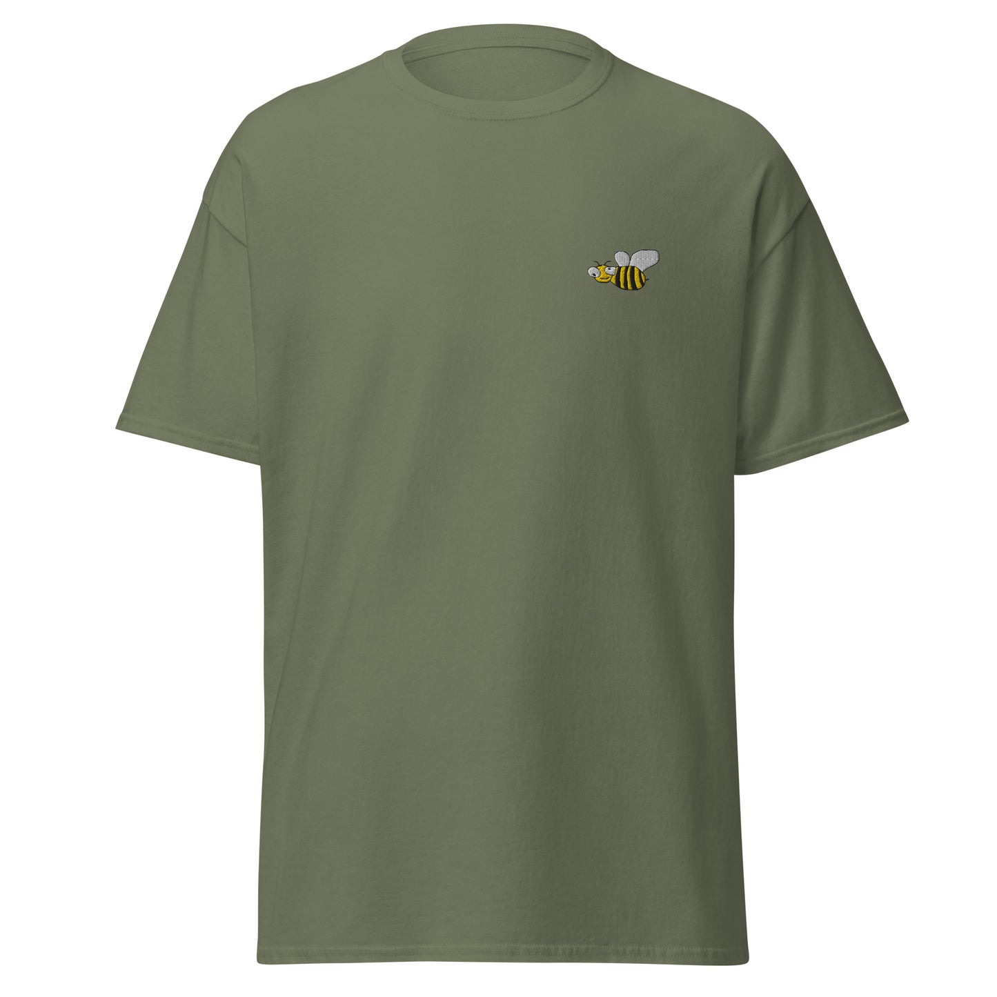 Honeycomb - Bee Embroidery [Chest] - T-Shirt