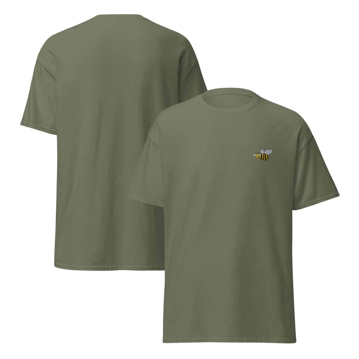 Honeycomb - Bee Embroidery [Chest] - T-Shirt